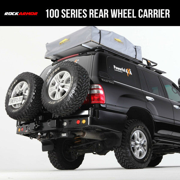 Rockarmor Steel Dual Wheel Carrier To Suit Toyota Landcruiser FJ100 1998-2007 and Lexus 470