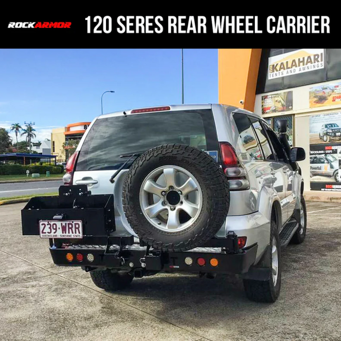 ROCKARMOR STEEL DUAL WHEEL CARRIER TO SUIT TOYOTA PRADO 120 - Hybrid Street&4x4