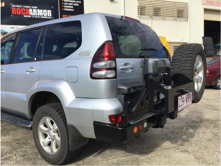 ROCKARMOR STEEL DUAL WHEEL CARRIER TO SUIT TOYOTA PRADO 120 - Hybrid Street&4x4