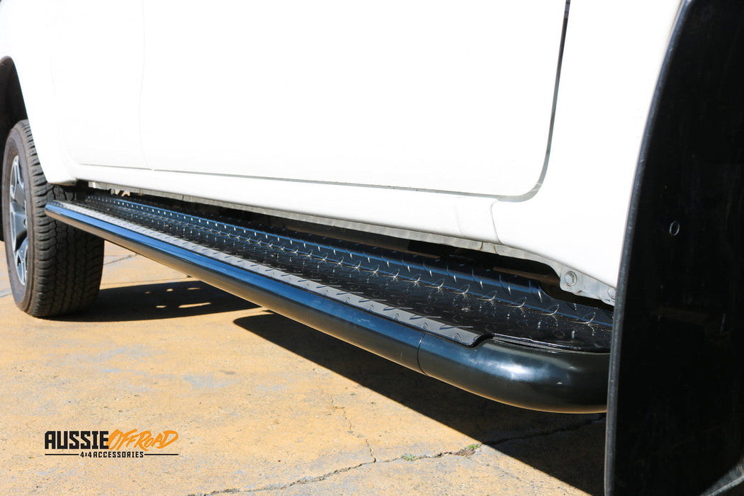 ROCKARMOR STEEL ROCKSLIDER SIDE STEPS TO SUIT TOYOTA HILUX N80 2015 To Current