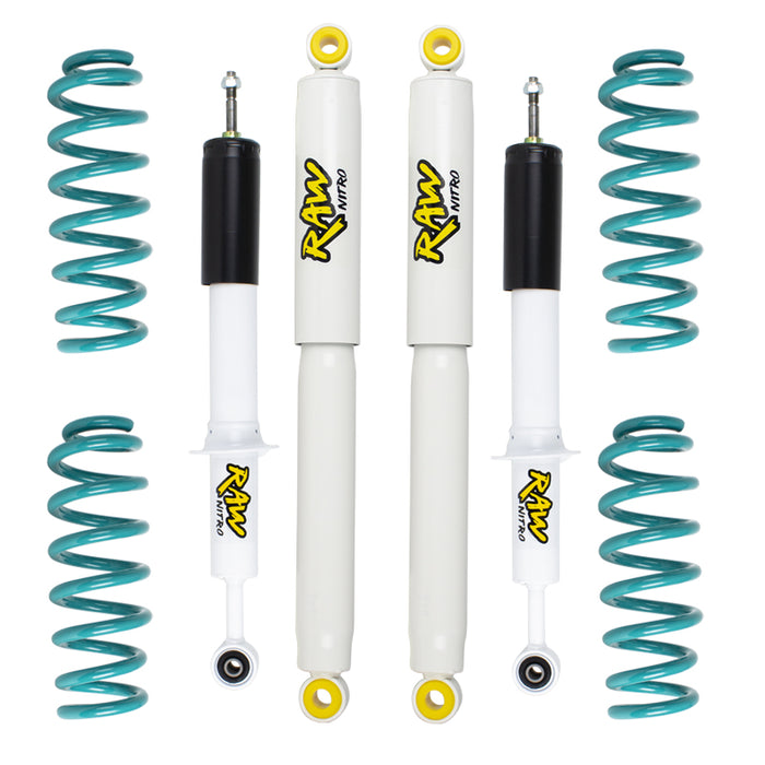 LIFT KIT - LANDCRUISER KZJ78 87-96 /RAW SHOCKS/40-50MM LIFT - Hybrid Street&4x4