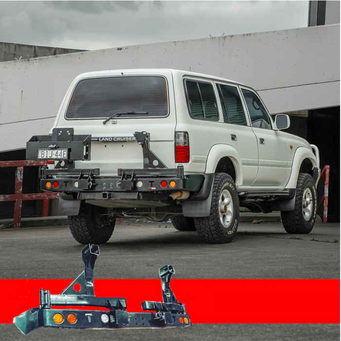 ROCKARMOR STEEL DUAL WHEEL CARRIER TO SUIT TOYOTA LANDCRUISER  FJ80 1992-1997