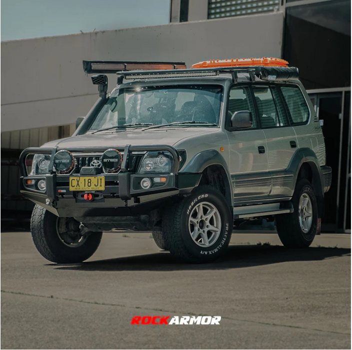 ROCKARMOR PREMIUM STEEL BULLBAR TO SUIT TOYOTA PRADO  1996-2002