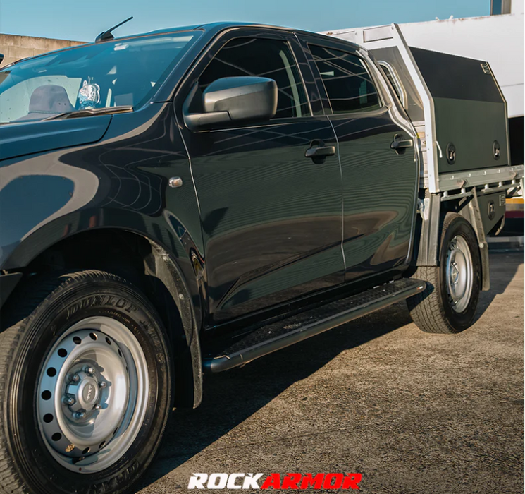 ROCKARMOR  STEEL ROCK SLIDERS SIDE STEPS TO SUIT MAZDA BT50 08/20+