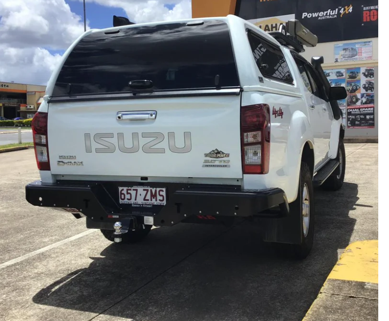 ROCKAMOR ELITE STEEL REAR STEP / TOWBAR TO SUIT ISUZU D-MAX 2012-2020