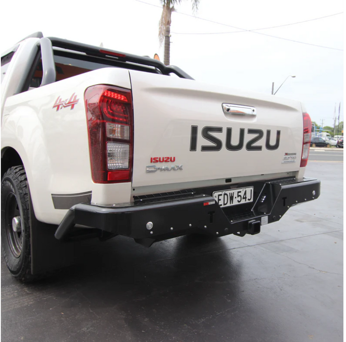 ROCKAMOR ELITE STEEL REAR STEP / TOWBAR TO SUIT ISUZU D-MAX 2012-2020