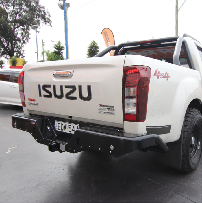 ROCKAMOR ELITE STEEL REAR STEP / TOWBAR TO SUIT ISUZU D-MAX 2012-2020