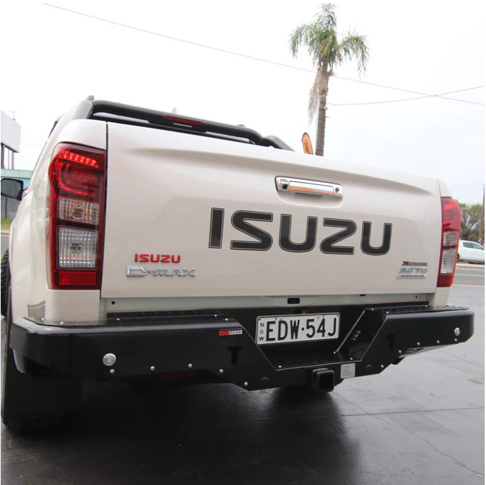 ROCKAMOR ELITE STEEL REAR STEP / TOWBAR TO SUIT ISUZU D-MAX 2012-2020