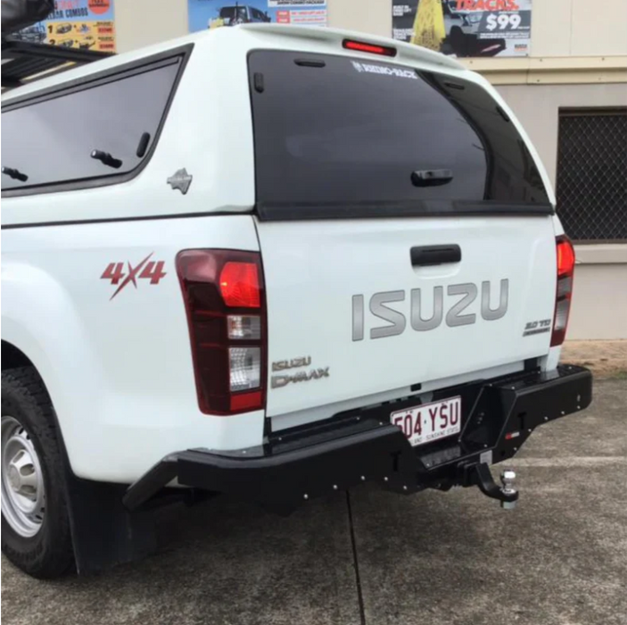 ROCKAMOR ELITE STEEL REAR STEP / TOWBAR TO SUIT ISUZU D-MAX 2012-2020