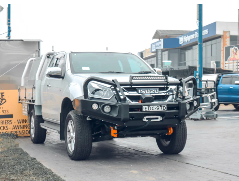 ROCKARMOR ELITE STEEL BULLBAR TO SUIT ISUZU DMAX 2017-2020 (Bar Replacement Eyebrows)