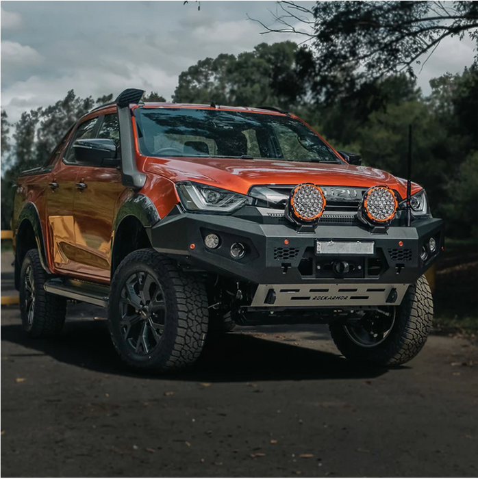 ROCKARMOR GT HOOPLESS STEEL BULLBAR TO SUIT ISUZU DMAX08/2020+ (Full Bar Replacement)