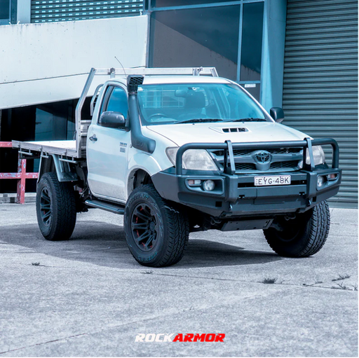 ROCKARMOR STEEL ROCKSLIDER SIDE STEPS TO SUIT TOYOTA HILUX N70 2005-2015 Single Cab - Hybrid Street&4x4