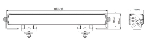 18 LED DRIVING LAMP LIGHTBAR SPOT BEAM 9-36V 90W 8,100Lmns - Hybrid Street & 4x4