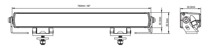 27 LED DUAL COLOUR LIGHTBAR DRVNG BEAM 9-36V 216W 15,000 / - Hybrid Street & 4x4