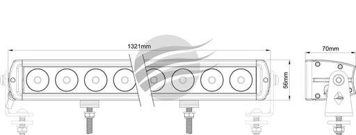 32 LED DRVNG LMP CURVD LGHTBAR COMBO BEAM 30/10Deg 9-36V 320W - Hybrid Street & 4x4