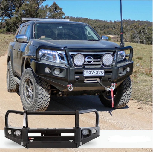 ROCKARMOR ELITE STEEL BULLBAR TO SUIT NISSAN NAVARA NP300 D23 2015-2020 (Full Bar Replacement) - Hybrid Street&4x4