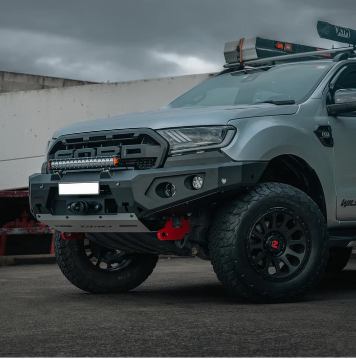 ROCKARMOR GT HOOPLESS STEEL BULLBAR TO SUIT FORD RANGER PX1, 2 & 3