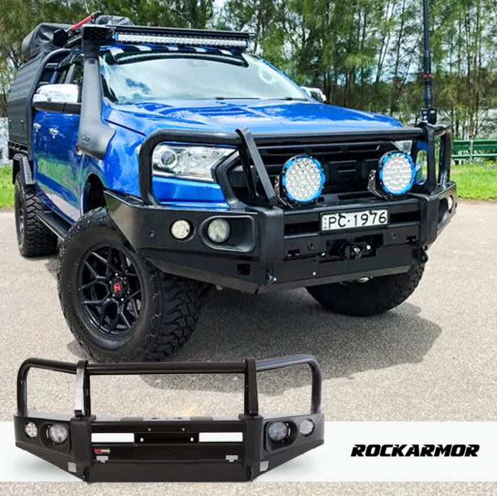 ROCKARMOR ELITE STEEL BULLBAR TO SUIT FORD RANGER PX1-2 (Eyebrows or BUMPER CUT)