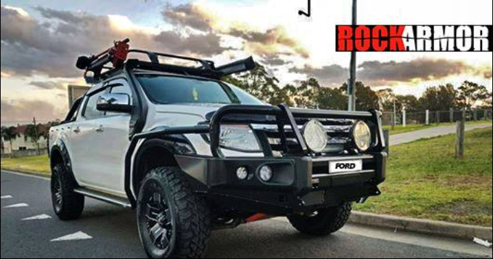 ROCKARMOR ELITE STEEL BULLBAR TO SUIT FORD RANGER PX1-2 (Eyebrows or BUMPER CUT)