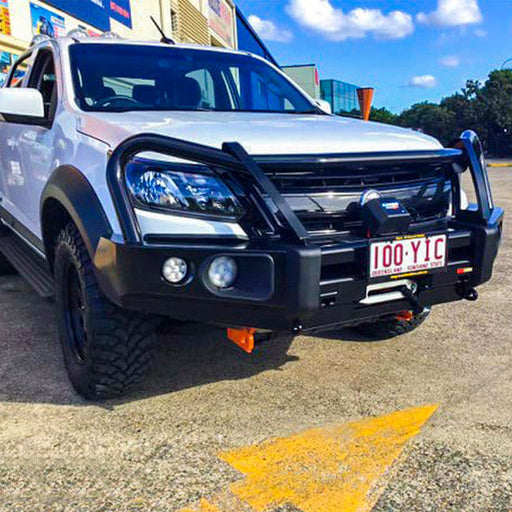 ROCKARMOR ELITE STEEL BULLBAR TO SUIT HOLDEN COLORADO (Bumper Cut) - Hybrid Street&4x4