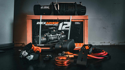 ROCKARMOR PREMIUM 12,000LBS 4x4 WINCH WITH SYNTHETIC ROPE & WIRELESS CONTROLLER - Hybrid Street&4x4