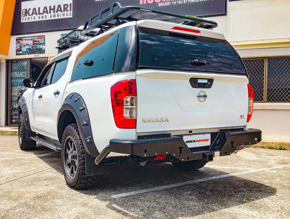 ROCKAMOR ELITE STEEL REAR STEP / TOWBAR TO SUIT NISSAN NAVARA NP300 D23 2015-2020