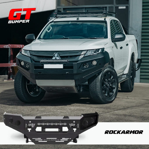 ROCKARMOR GT STEEL HOOPLESS BULLBAR TO SUIT MITSUBISHI TRITON MR 2019+ (Full Bar Replacement) - Hybrid Street&4x4