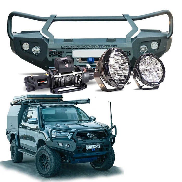 ROCKARMOR GT HOOP BULLBAR COMBO PACK TO SUIT TOYOTA HILUX 2020+