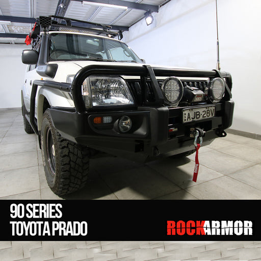 Rockarmor Premium Steel Bull Bar to suit Toyota Prado FJ90/95 1997-2003 (Full Bar Replacement) - Hybrid Street & 4x4