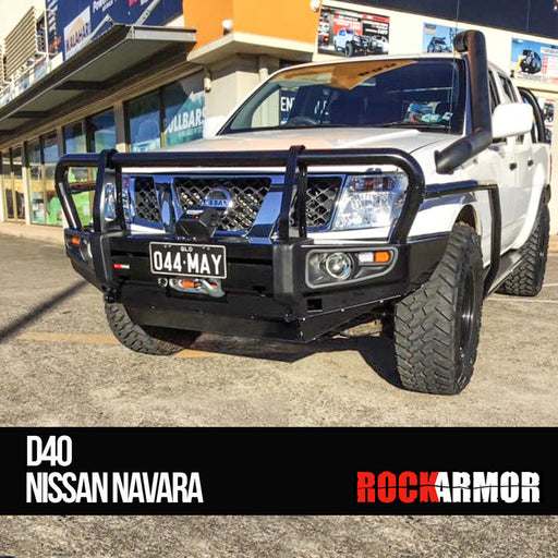 Rockarmor Premium Steel Bull Bar to suit Nissan Navara D40 2005-2015 Spanish/Thai (will not fit STX550)(Bar Cut) - Hybrid Street & 4x4