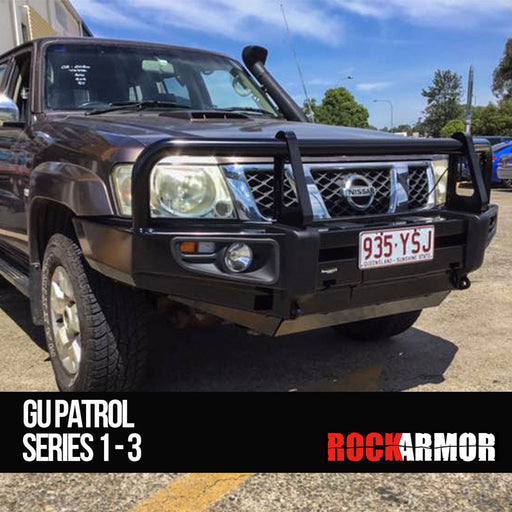 Rockarmor Premium Steel Bull Bar to suit Nissan Patrol GU1 97- 09/2004 (Full Bar Replacement) - Hybrid Street & 4x4