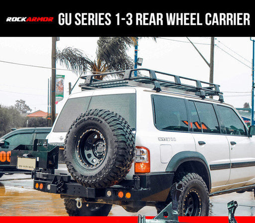 Rockarmor Steel Dual Wheel Carrier To Suit Nissan Patrol Y61 GU1,2,3 1997-20004 And GU Wagon - Hybrid Street & 4x4