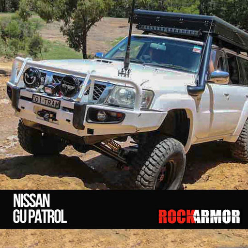 Rockarmor Premium Steel Bull Bar to suit Nissan GU4 2005 To Current (Full Bar Replacement) - Hybrid Street & 4x4